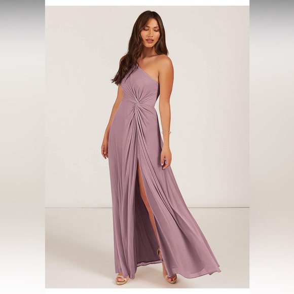 Azazie Style Brooke Hazelnut Bridesmaid Dress - Picture 2 of 11